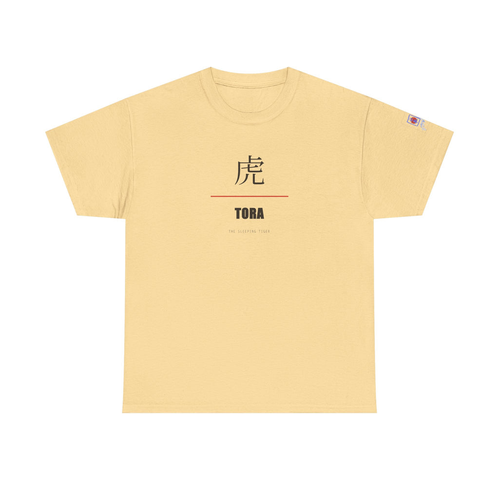 Tora Sleeping Tiger T Shirt Japanese Kanji Graphic Tee Casual Wear