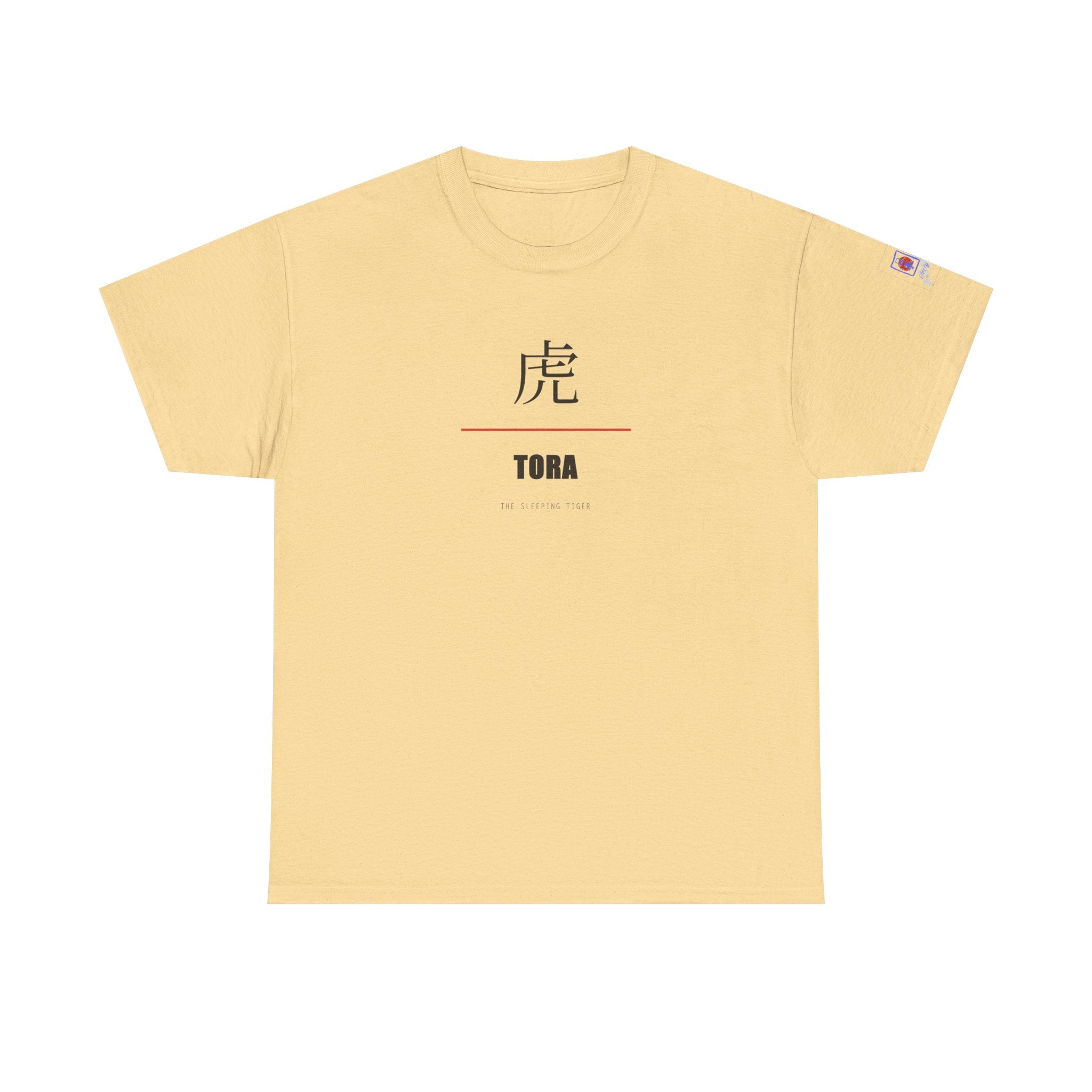 Tora Sleeping Tiger T Shirt Japanese Kanji Graphic Tee Casual Wear