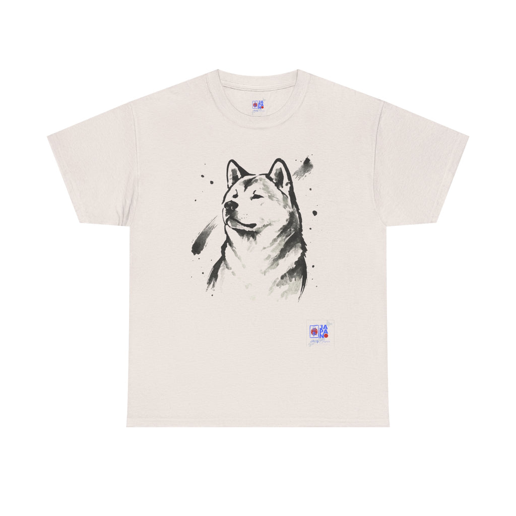 Akita Inu Sumi Ink Portrait T-Shirt — Japanese Ink Wash Dog Tee