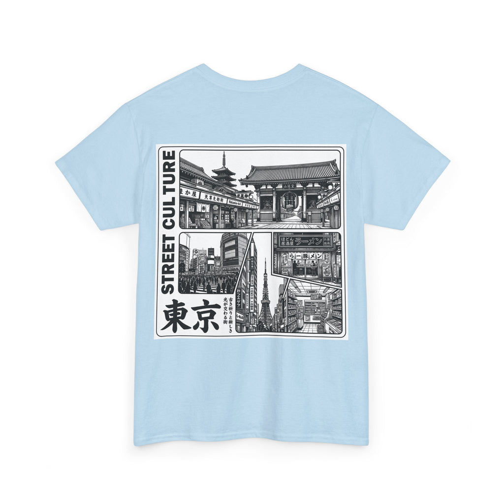 Tokyo Street Culture T-Shirt | 東京 Vintage Manga Front & Back Print | Japan City Series Tee