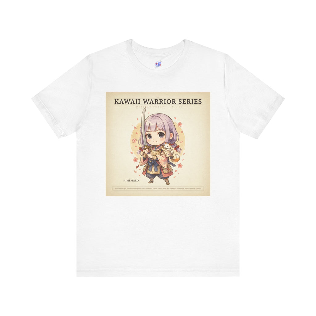 Kawaii Warrior Series T-Shirt, Cute Anime Chibi Warrior Graphic Tee