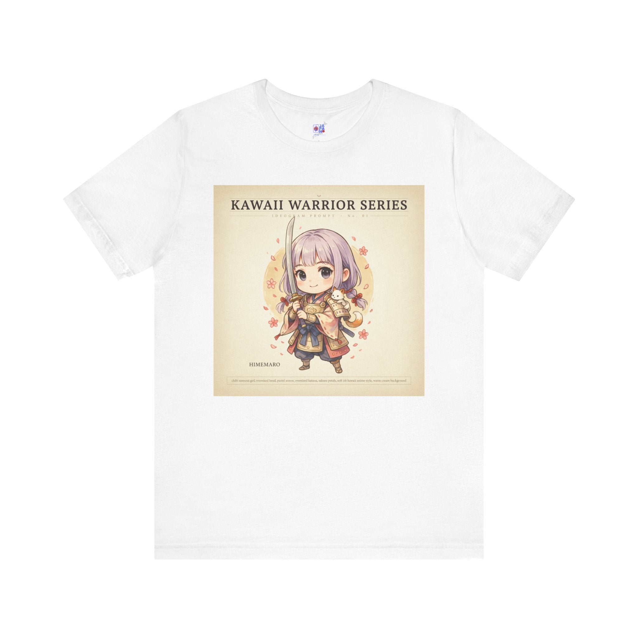 Kawaii Warrior Series T-Shirt, Cute Anime Chibi Warrior Graphic Tee