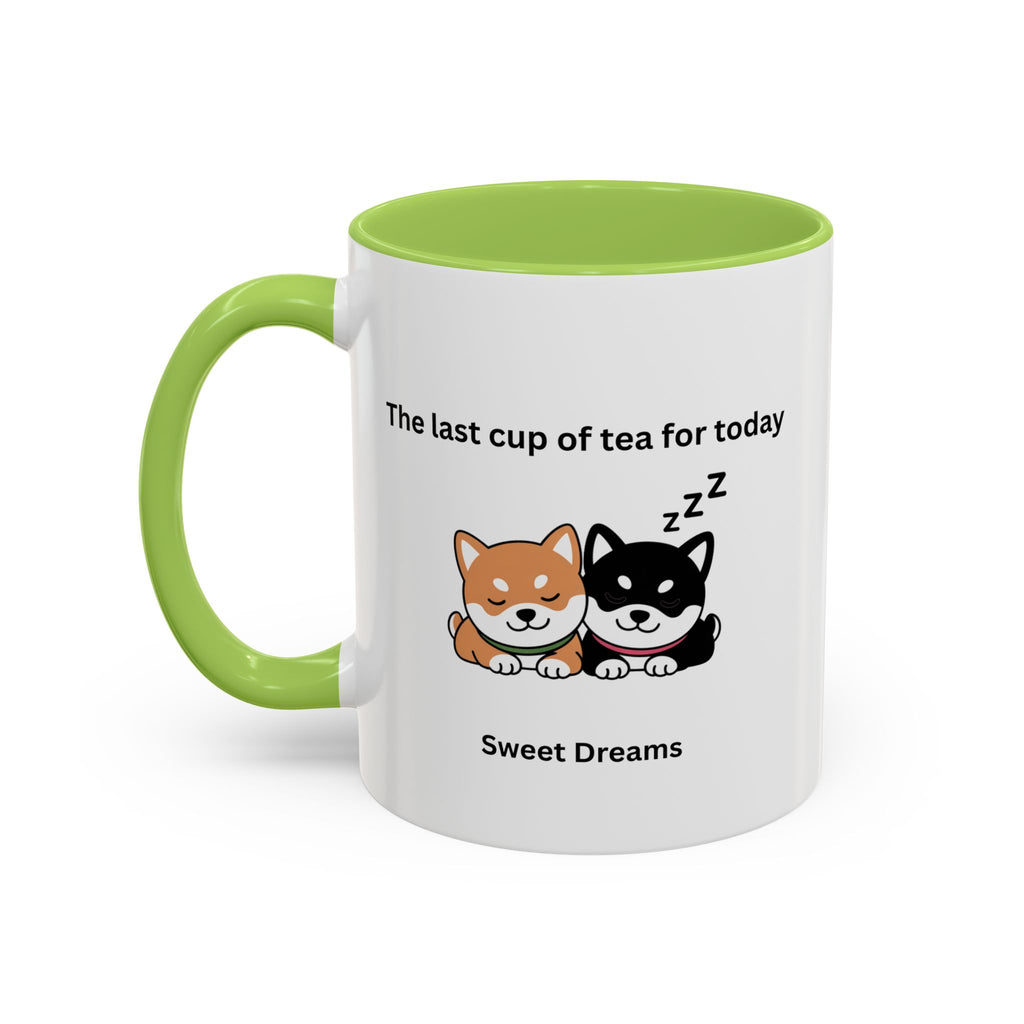 Shiba Inu "Sweet Dreams" Mug, The Last Cup of Tea for Today, Japanese Dog Cute Gift Mug