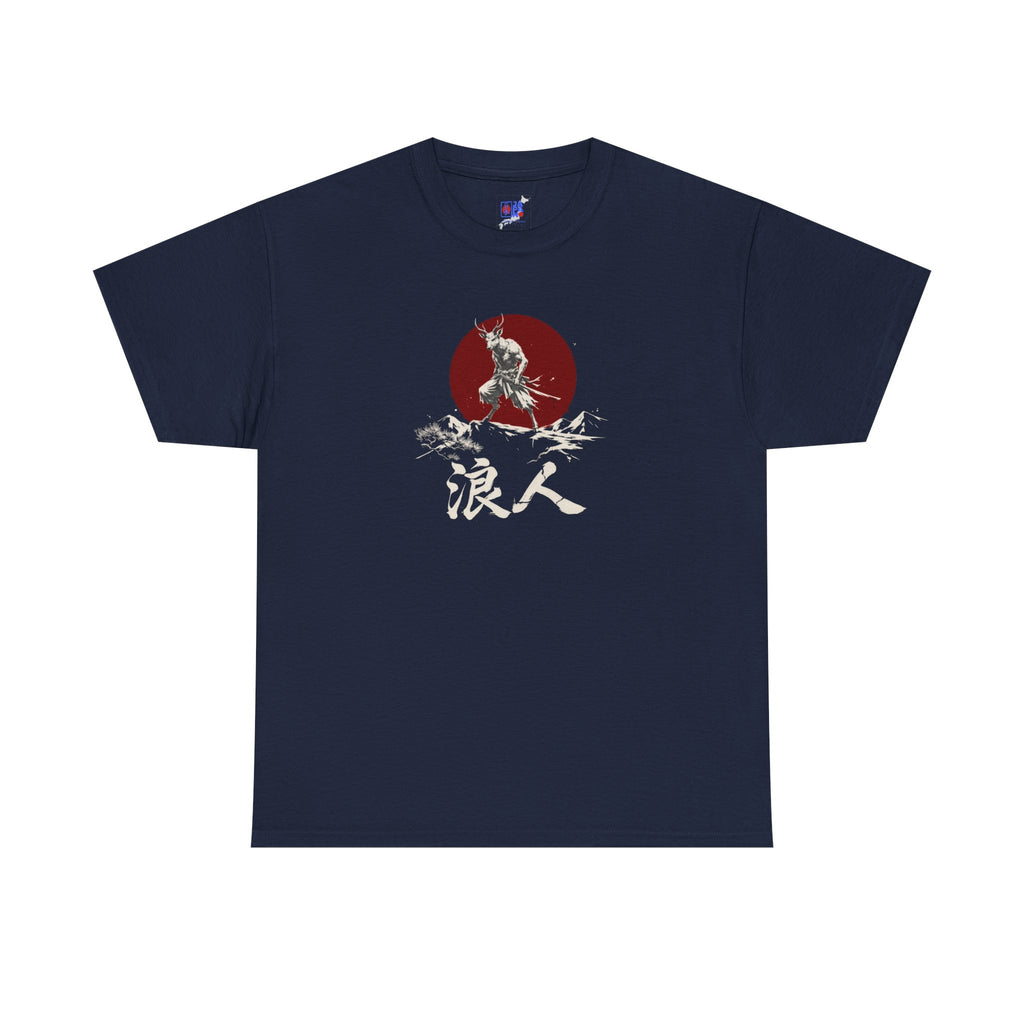 Samurai Wolf Tee — Japanese Ronin Graphic T-Shirt (浪人)