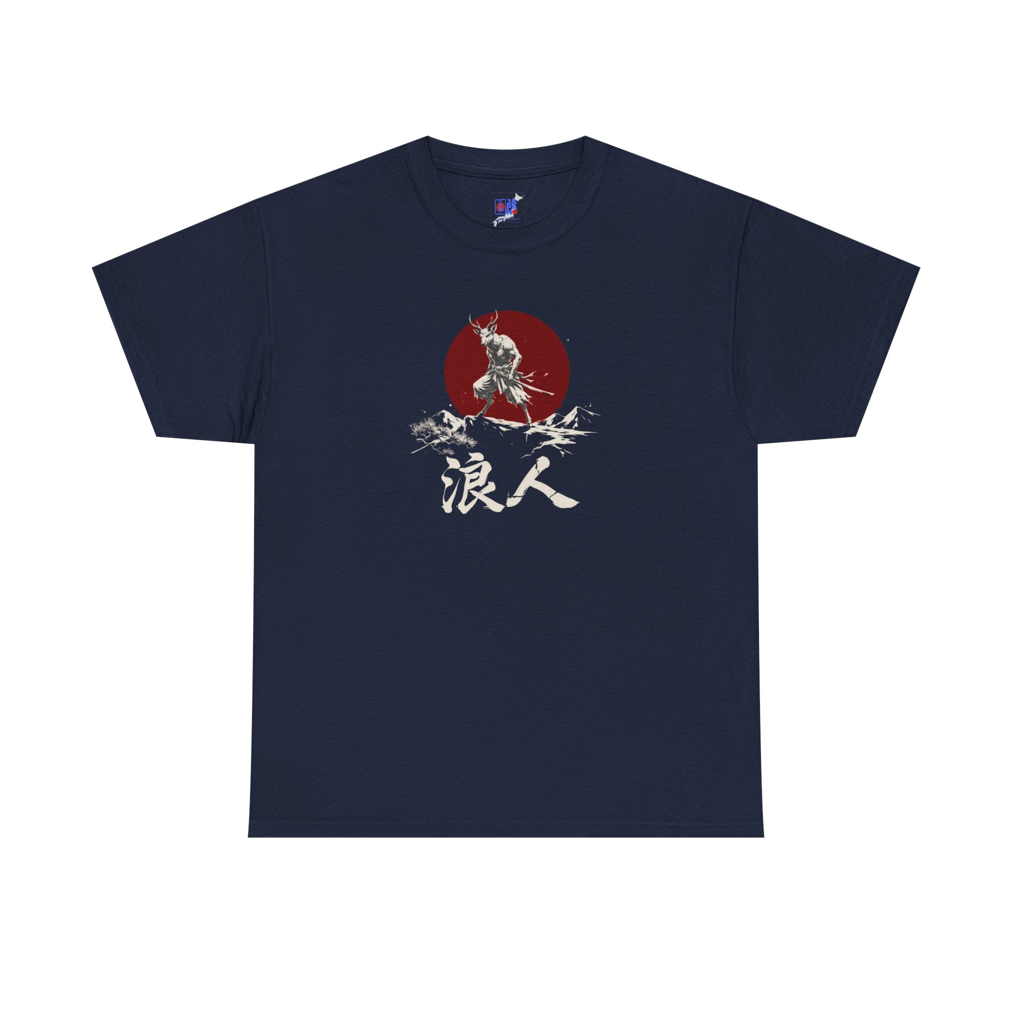 Samurai Wolf Tee — Japanese Ronin Graphic T-Shirt (浪人)