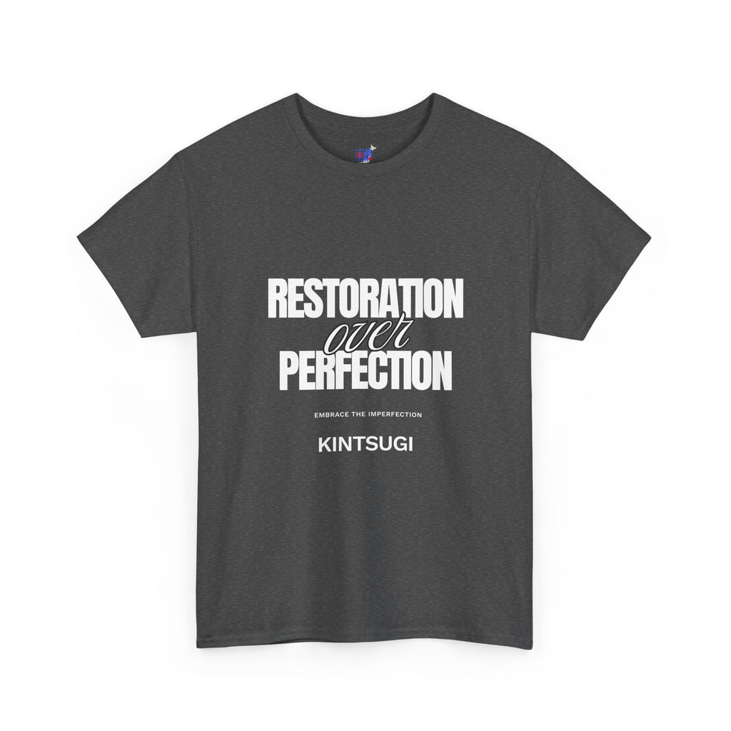 Kintsugi 'Restoration Over Perfection' T‑Shirt — Inspirational Graphic Tee