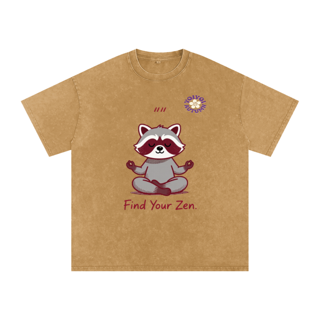 Snow Washed Oversized Cotton T-Shirt