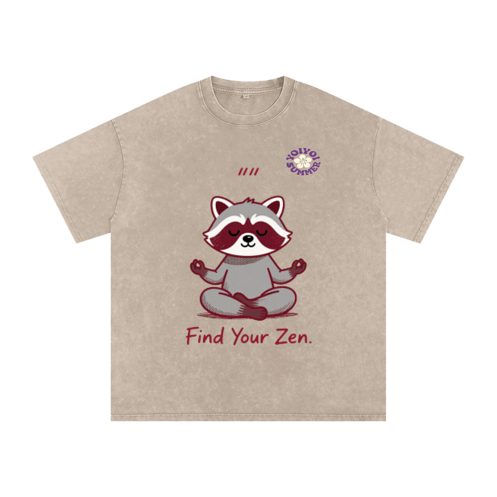 Snow Washed Oversized Cotton T-Shirt