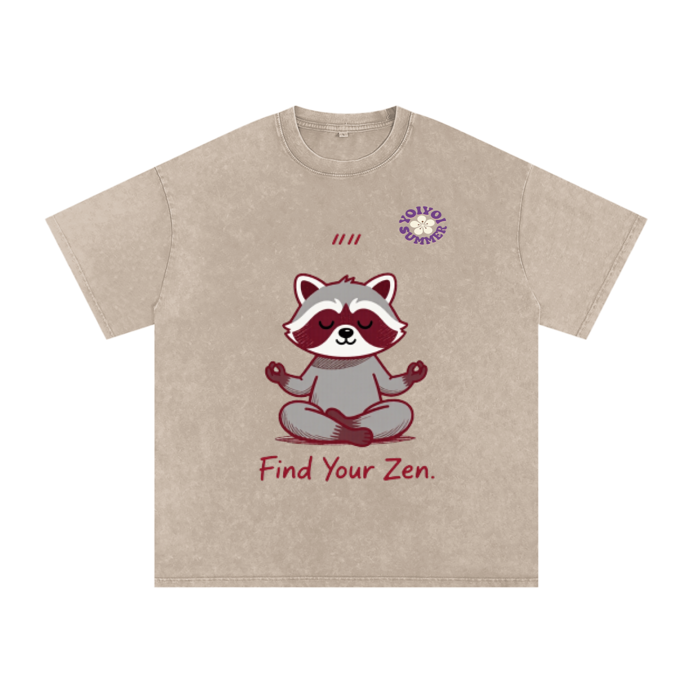 Snow Washed Oversized Cotton T-Shirt
