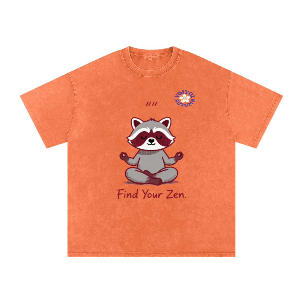 Snow Washed Oversized Cotton T-Shirt