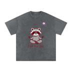 Snow Washed Oversized Cotton T-Shirt