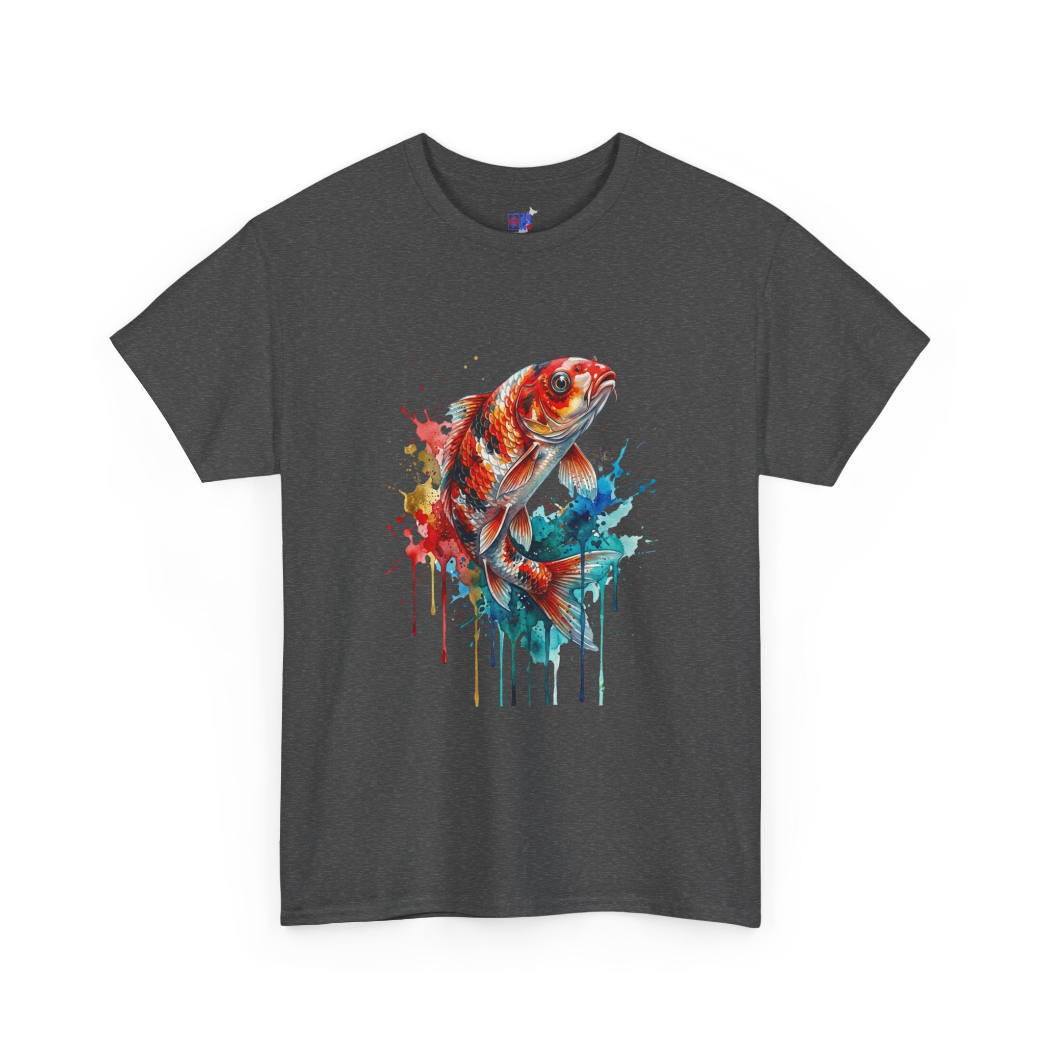 Koi Fish Watercolor T-Shirt — Vibrant Drip Art Tee