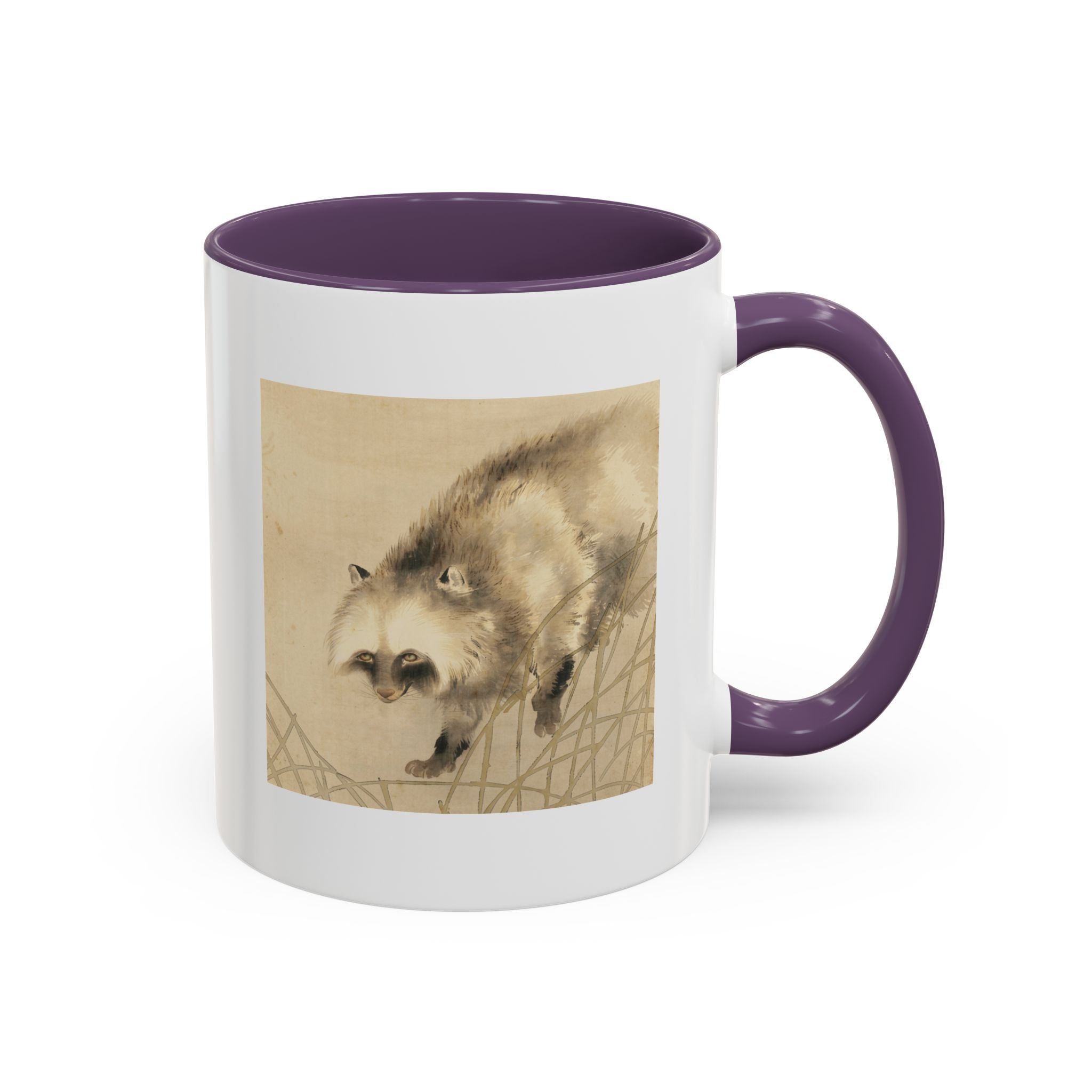 Yoshimura Hōryū "Raccoon Dog Under Moonlight" | Edo-period Japanese Art Mug — Museum Collection