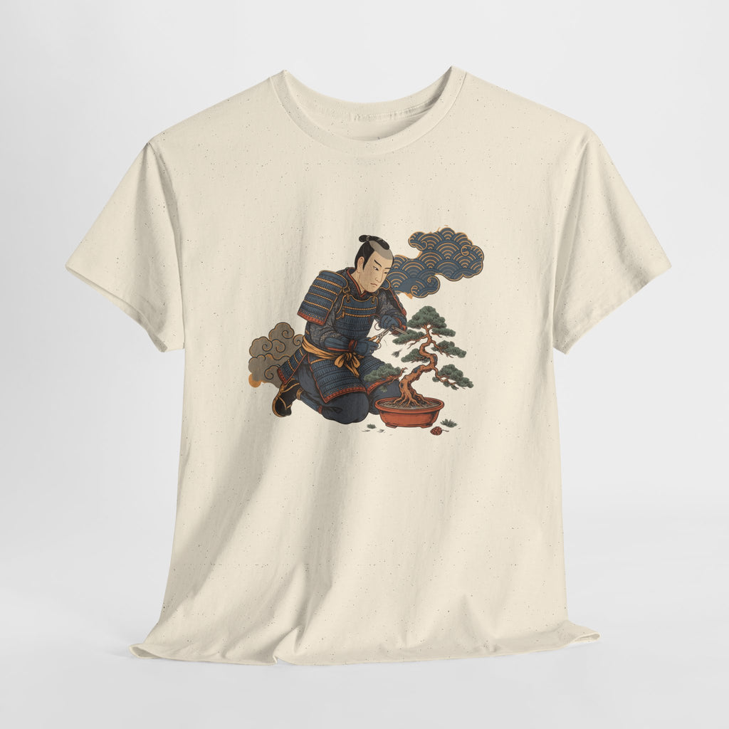 Bonsai Master Samurai T-Shirt, Japanese Ukiyo-E Bonsai Warrior Tee, Zen Gift for Bonsai Lovers, Tree Hobbyists & Plant Dad Gift