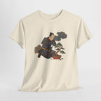 Bonsai Master Samurai T-Shirt, Japanese Ukiyo-E Bonsai Warrior Tee, Zen Gift for Bonsai Lovers, Tree Hobbyists & Plant Dad Gift
