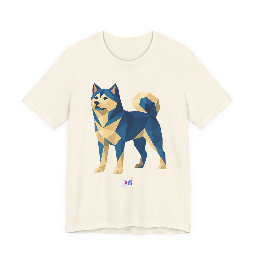 Geometric Shiba Inu T-Shirt — Low Poly Japanese Dog Art Tee