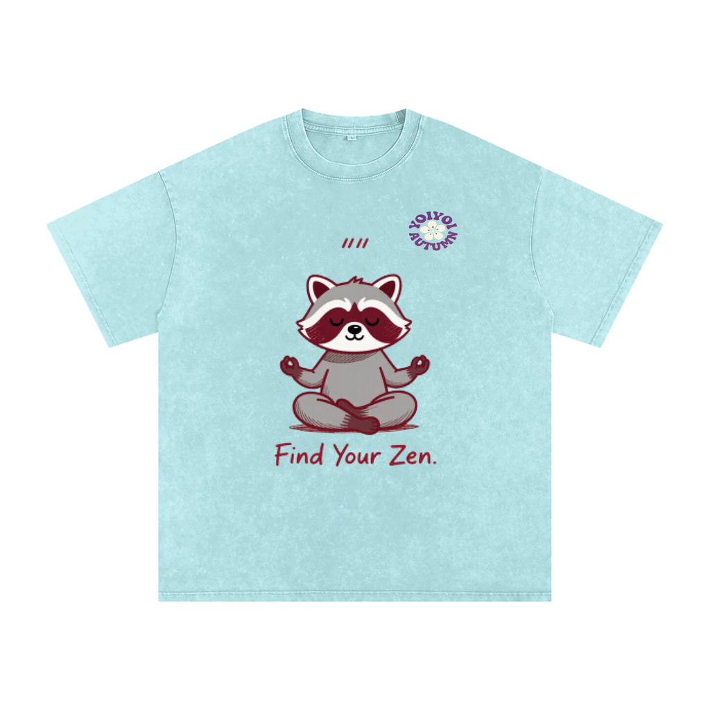 Snow Washed Oversized Cotton T-Shirt