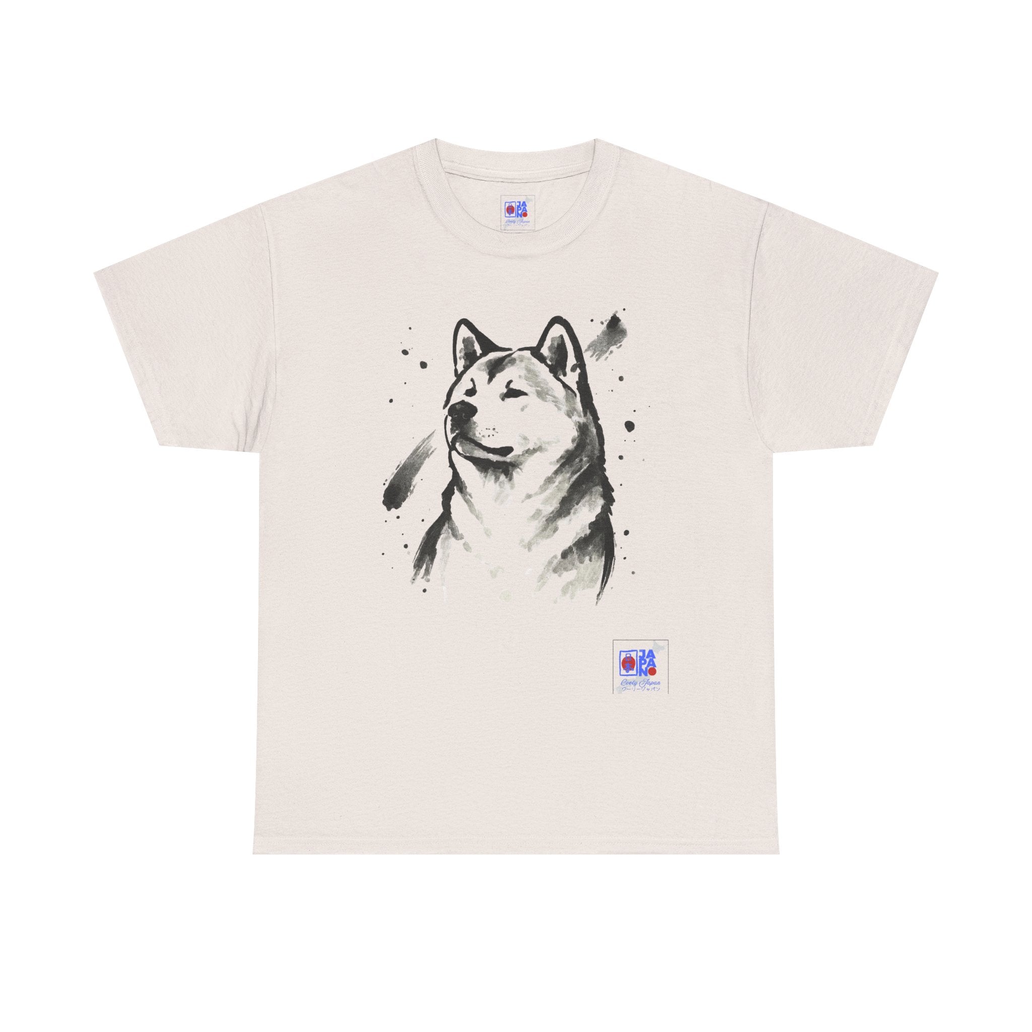 Akita Inu Sumi Ink Portrait T-Shirt — Japanese Ink Wash Dog Tee