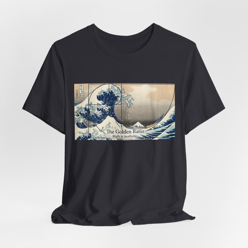 The Great Wave with Golden Ratio T-Shirt | Hokusai Wave Math Art