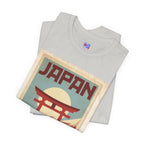 Japan Vintage Travel Poster T-Shirt — Torii Gate Sunrise Mountain Tee