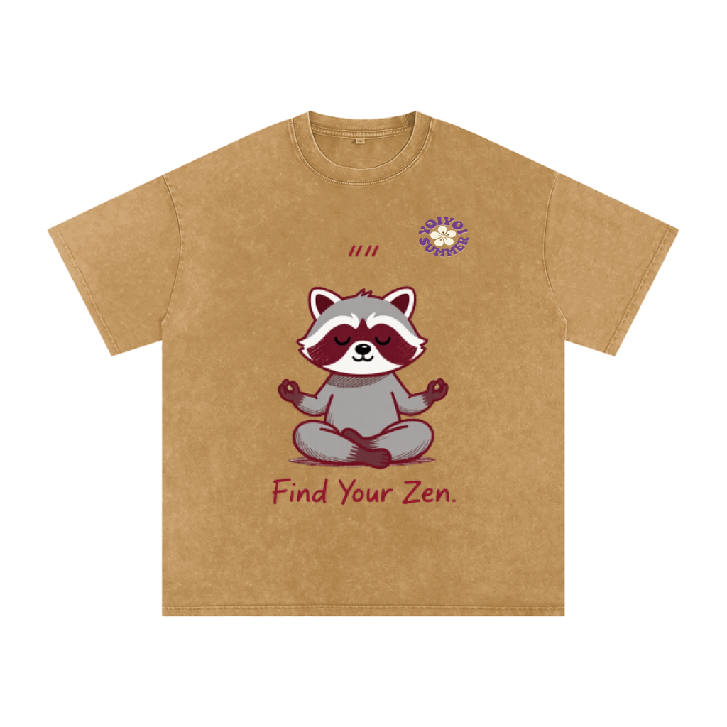 Snow Washed Oversized Cotton T-Shirt