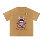 Snow Washed Oversized Cotton T-Shirt