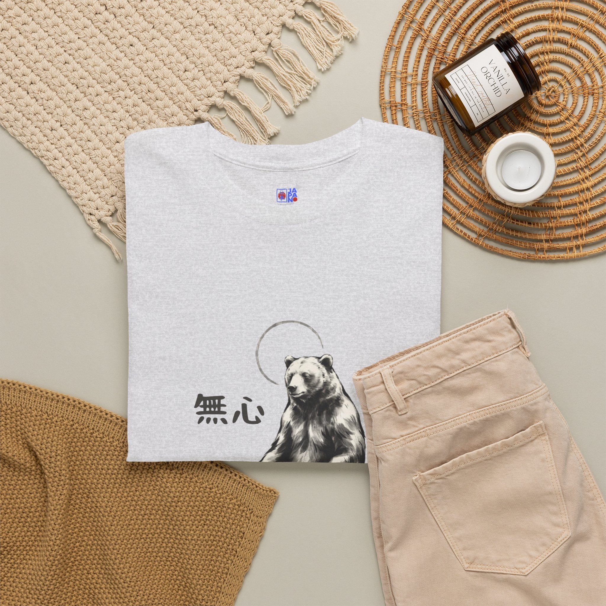 Meditating Bear T‑Shirt — Zen 'Mushin' Graphic Tee