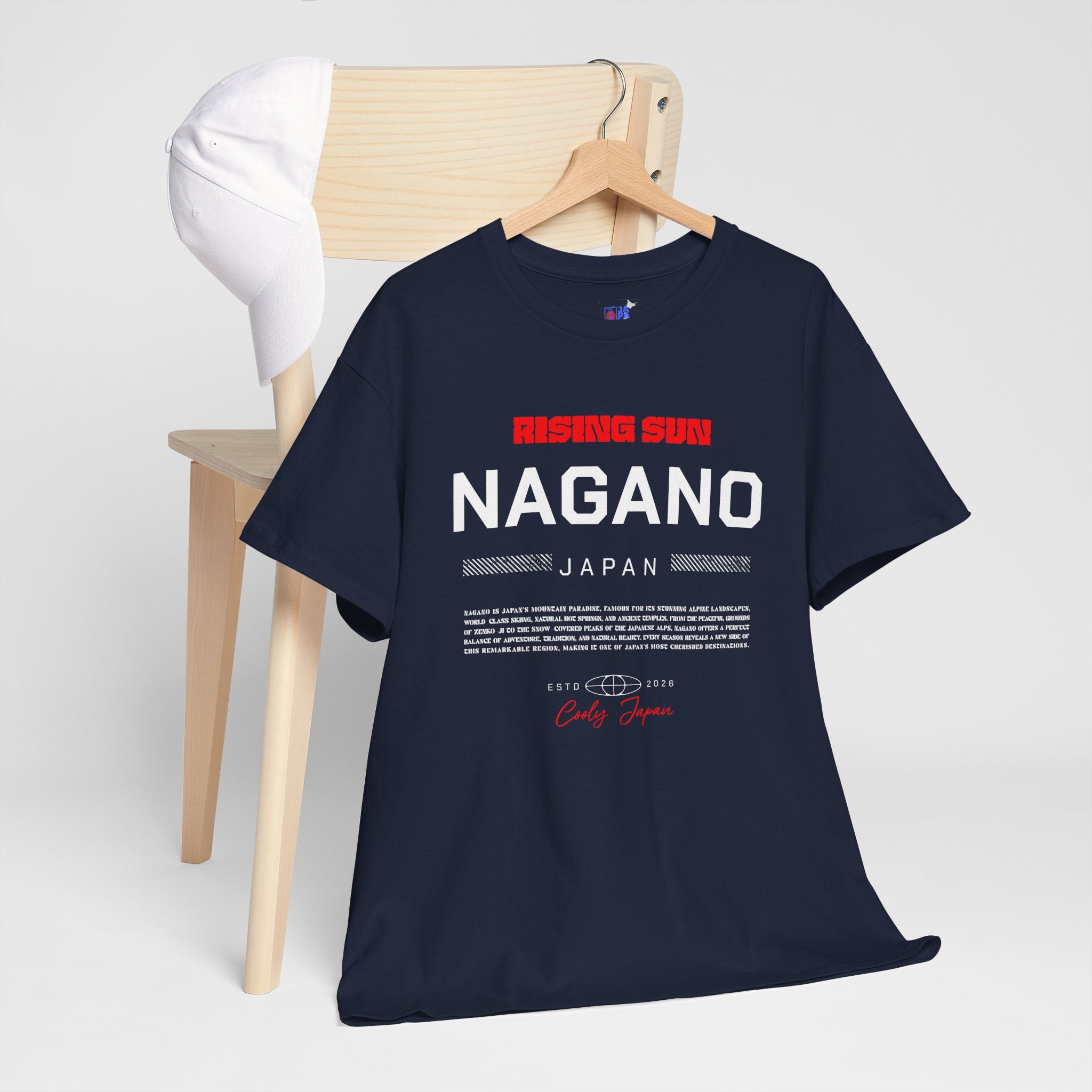 Nagano T-Shirt | 長野 Japanese Alps & Snow Monkey Japan City Tee | Designed by Japanese