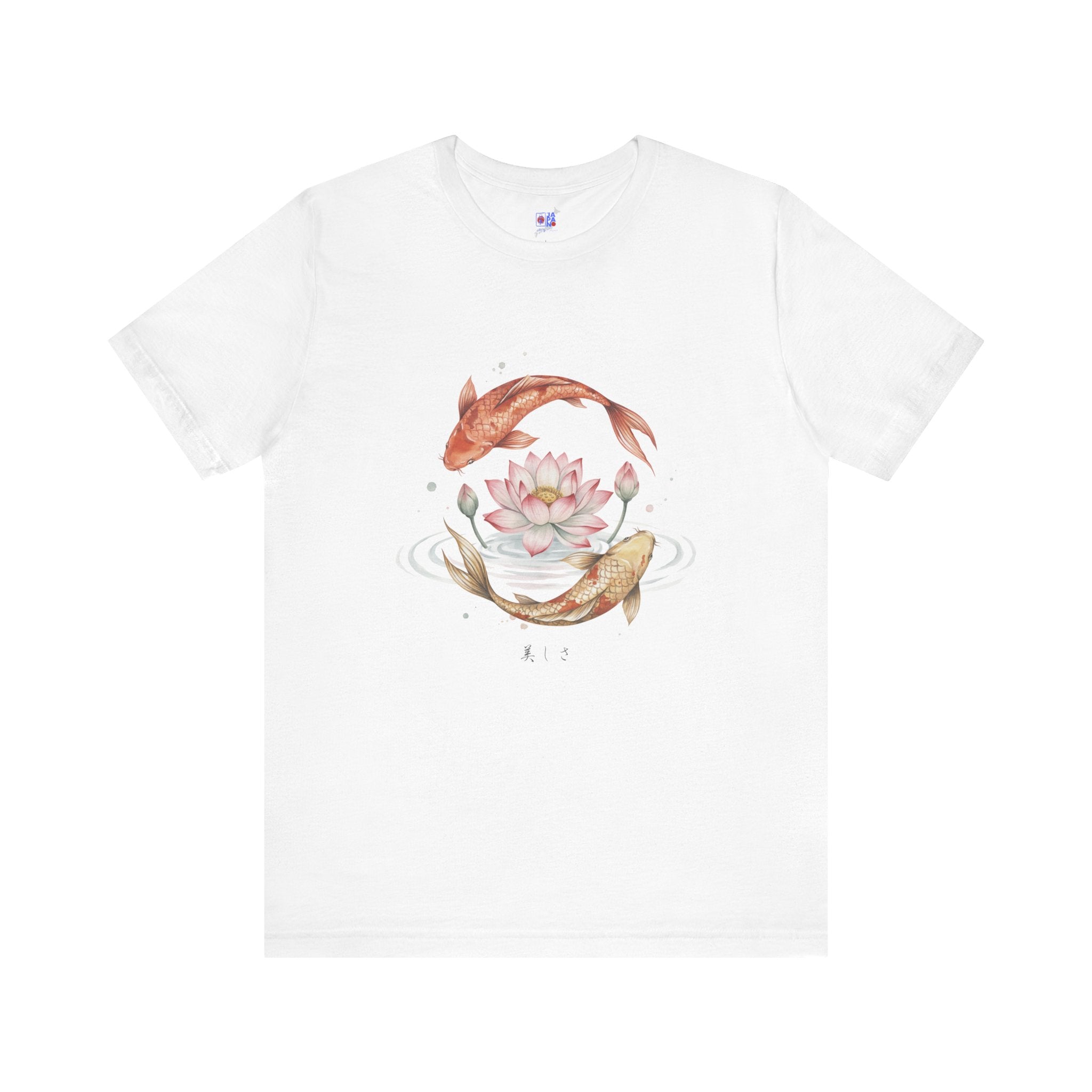 Koi and Lotus Beauty Tee | Koi Circle Floral Japanese Aesthetic
