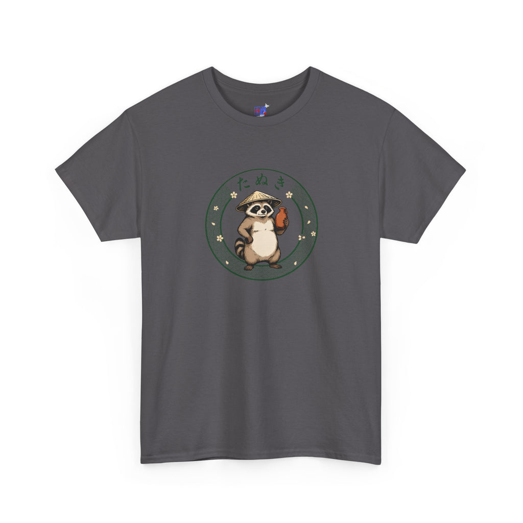 Tanuki T-Shirt | Japanese Raccoon Dog Folklore Graphic Tee | Edo Period Japan Shirt | Good Luck Gift