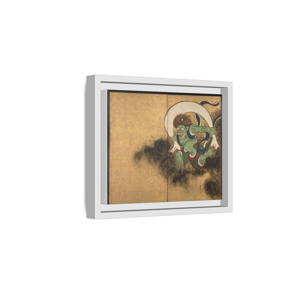 Fujin Wind God Framed Canvas Print, Ogata Korin Edo Period Japanese Art, Rinpa Schoo, Museum Reproduction, Japanese Mythology Wall Art