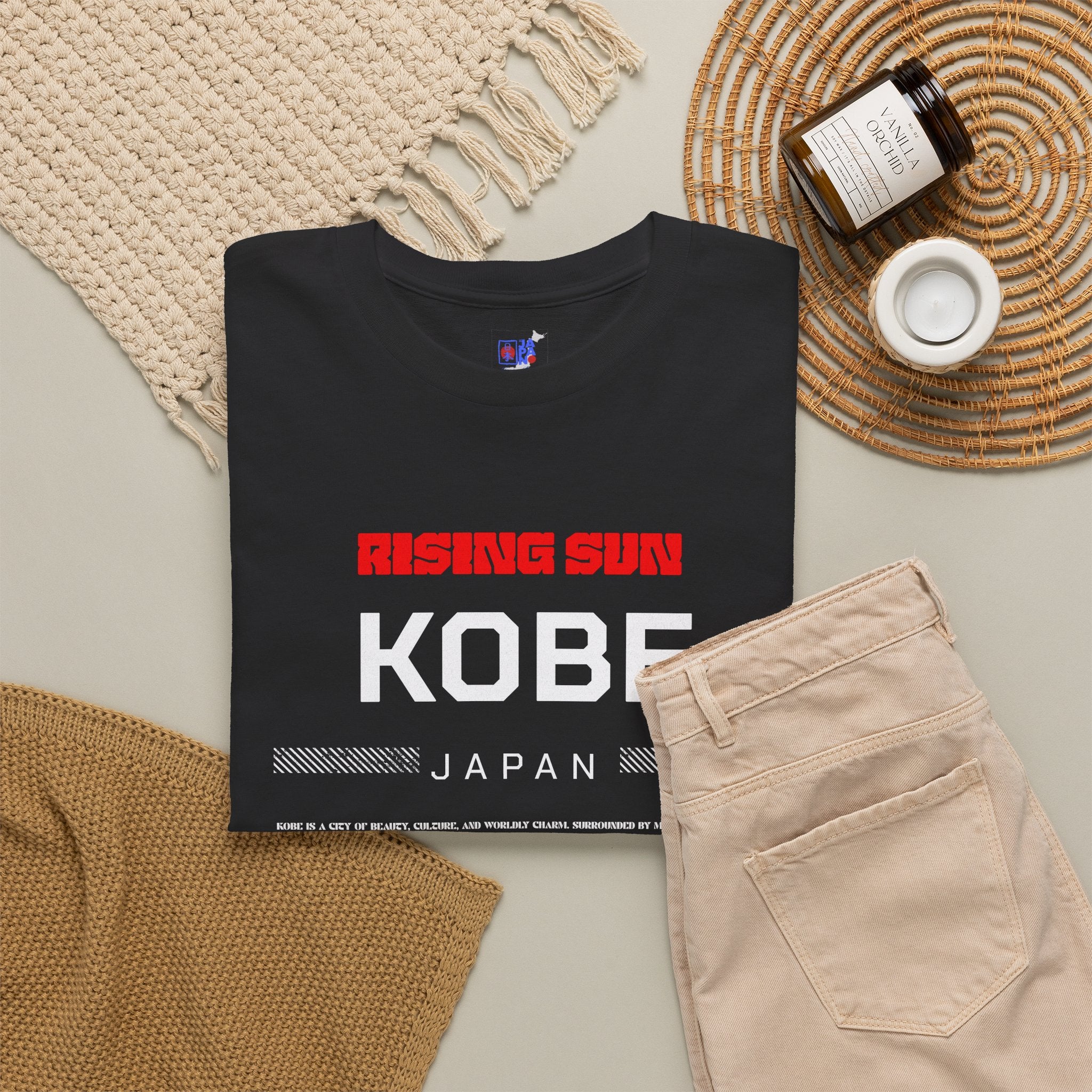 Kobe T-Shirt | 神戸 Rokko Mountains & Harbor City Japan Tee | Designed by Japanese
