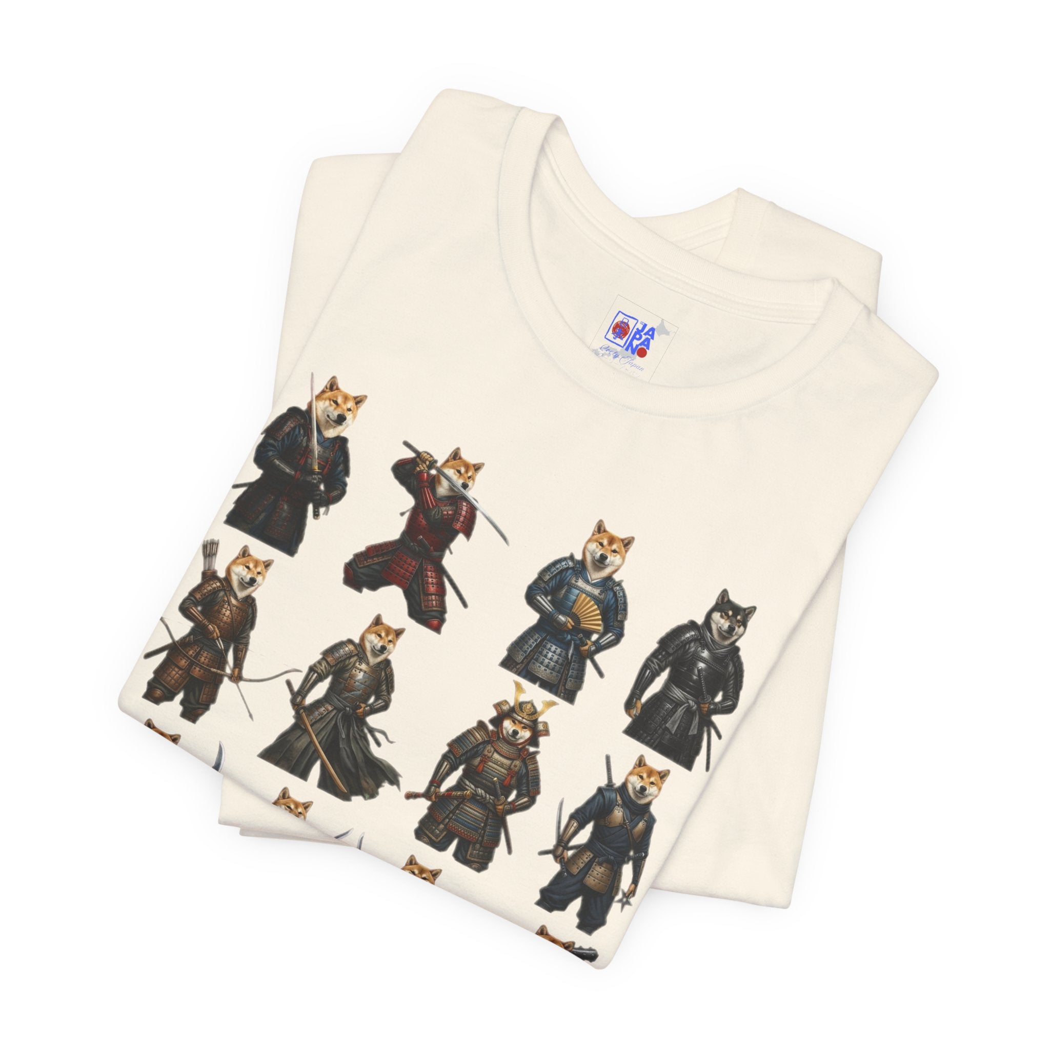 Shiba Inu Samurai T-Shirt, Japanese Warrior Dog Graphic Tee, Funny Dog Lover Gift, Anime Streetwear, Unisex Cotton Shirt