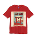 Japan Vintage Travel Poster T-Shirt — Torii Gate Sunrise Mountain Tee