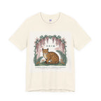 Leopard Garden Tee — Vintage Botanical Cat Graphic Shirt