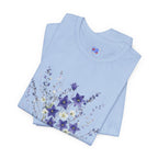 Kikyo (Balloon Flower) Floral Japanese Tee | Deep Purple Autumn Botanical Shirt