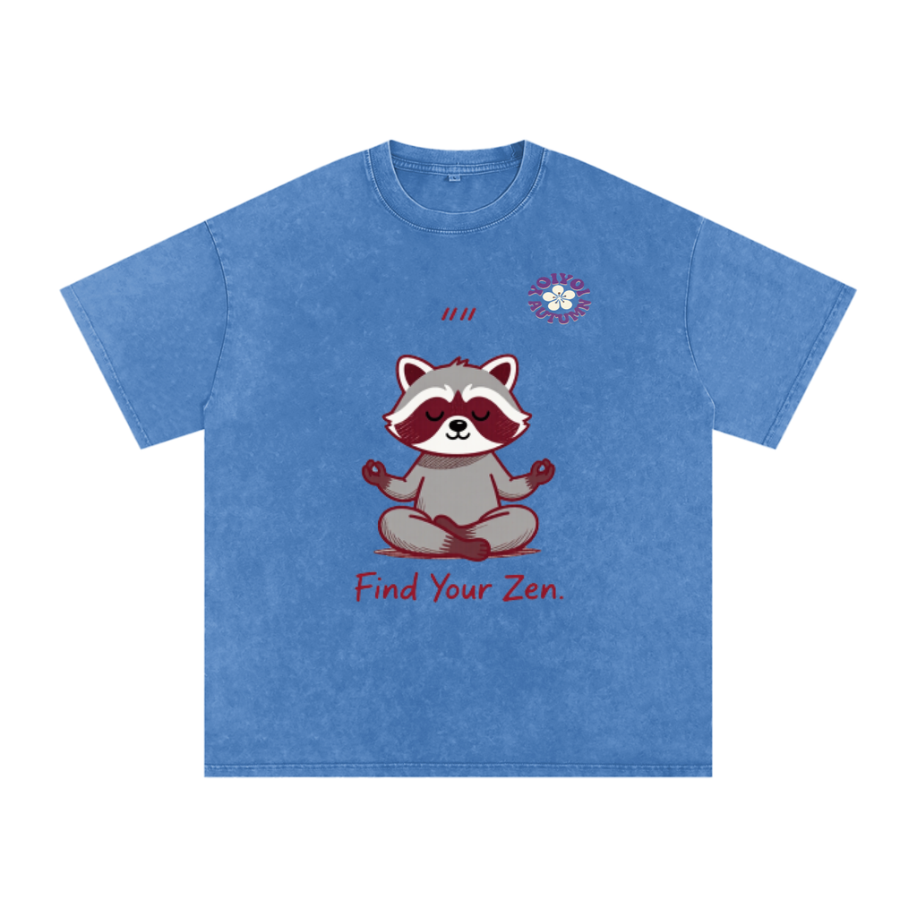 Snow Washed Oversized Cotton T-Shirt