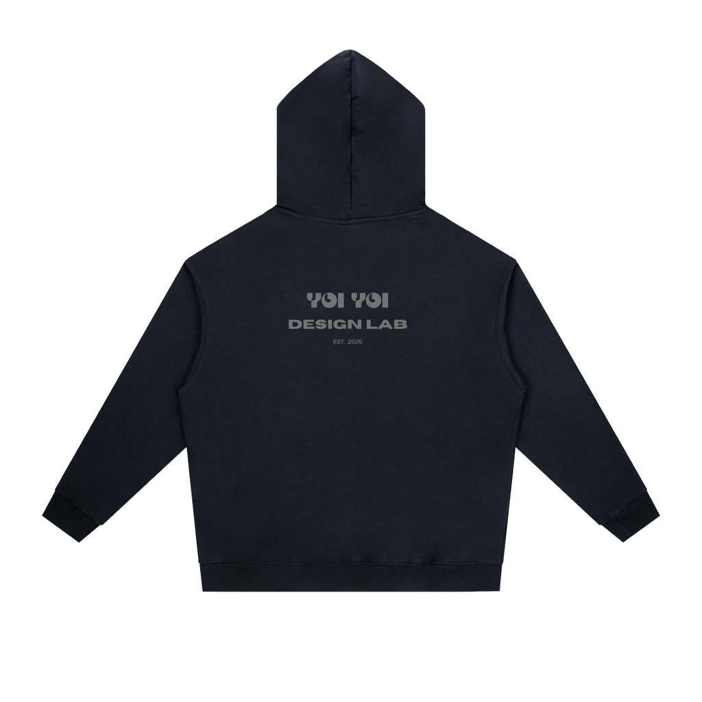 CoolyJapan Heavyweight Drop-Shoulder Hoodie — 380gsm 85% Cotton Oversized Fleece