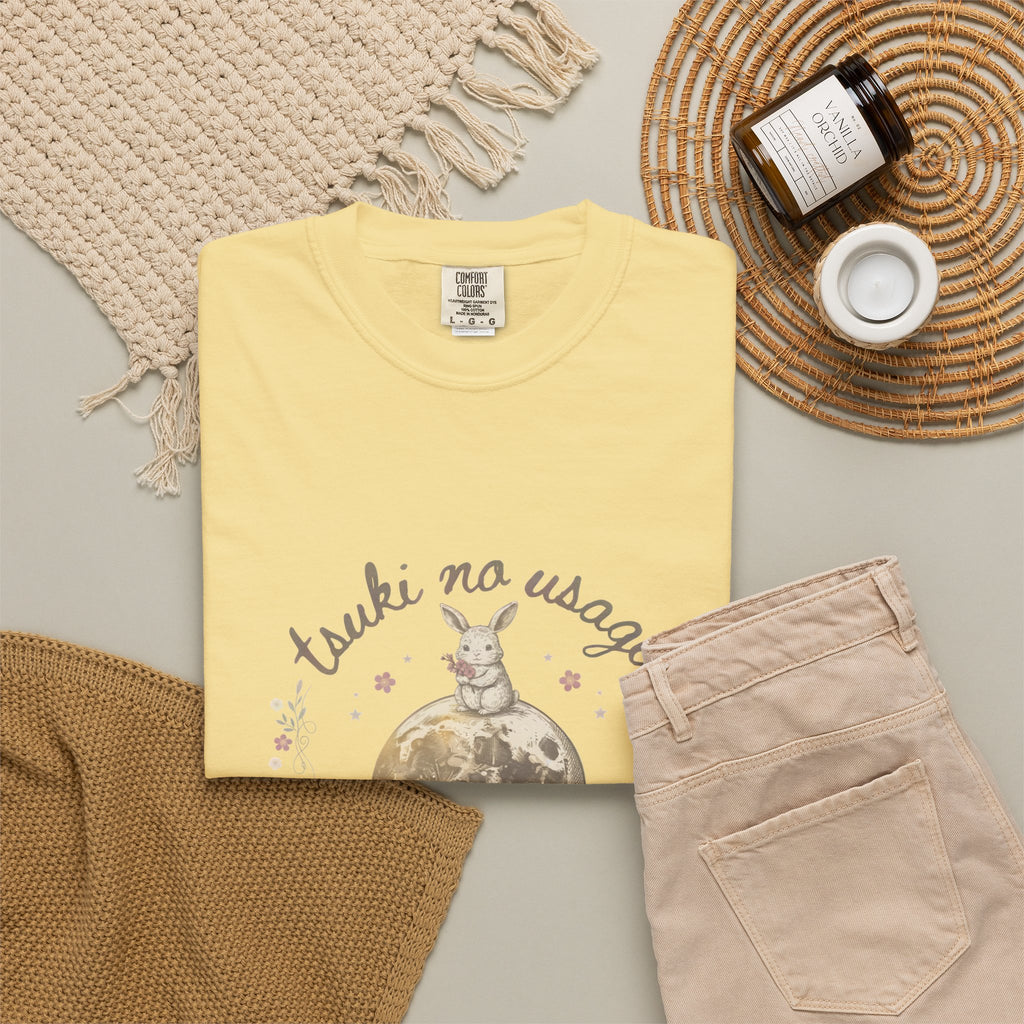 Moon Rabbit T-Shirt — "Tsuki no Usagi / Dreaming on the Moon" Vintage Graphic Tee