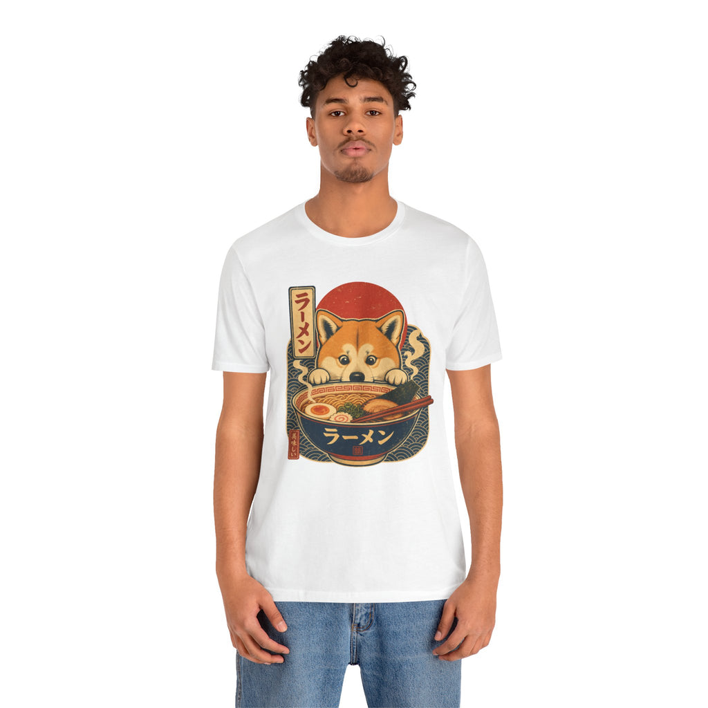Kawaii Shiba Inu Ramen T-Shirt — Cute Japanese Dog Noodle Tee (Happy Ramen Gift)