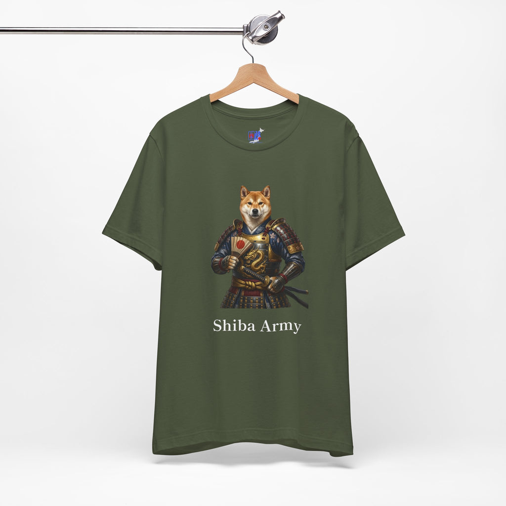 Samurai Shiba Inu T-Shirt, Shiba Army Japanese Warrior Dog Tee, Funny Dog Lover Gift - Cute Anime Samurai Shirt