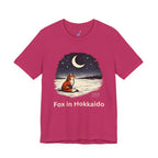 Hokkaido Fox — Kitsune Under the Winter Moon | Japanese Night Fox Graphic Tee