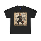 Samurai Fox T-Shirt — Warrior Fox with Kanji Art