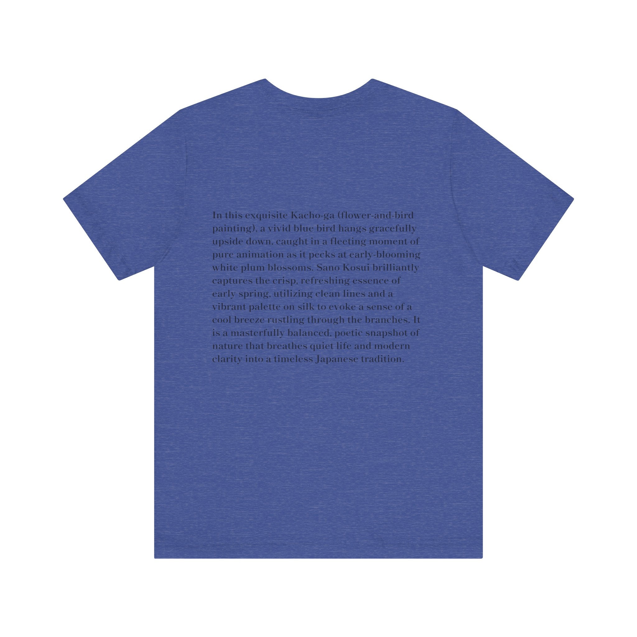 Nihonga Art Tee, Baika Shokin-zu Plum Blossoms and Blue Bird