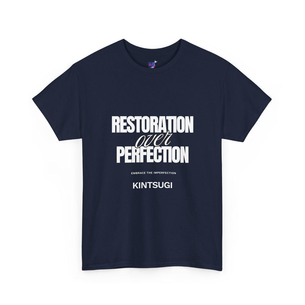Kintsugi 'Restoration Over Perfection' T‑Shirt — Inspirational Graphic Tee