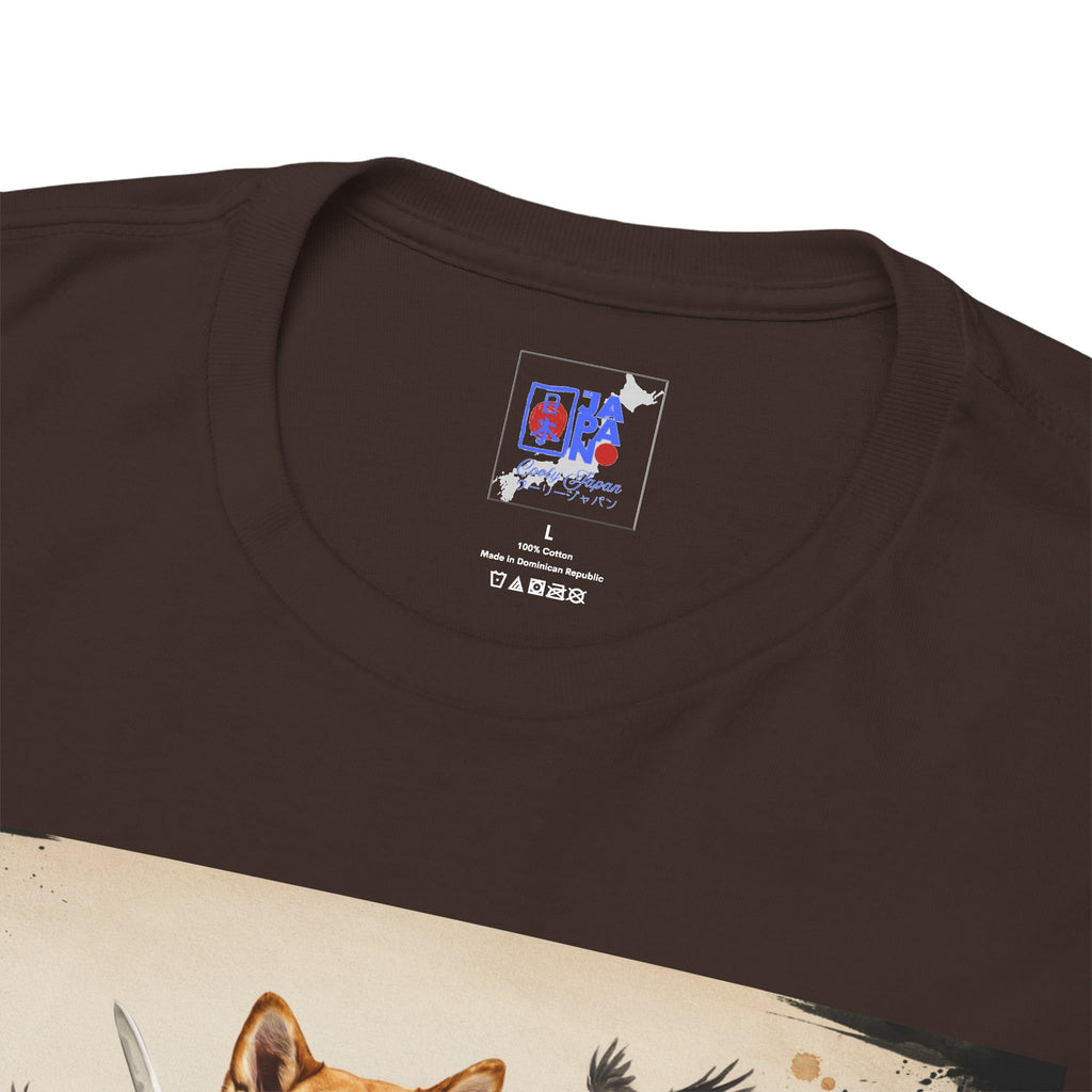 Shiba Inu Samurai T-Shirt, Loyal Warrior of Japan, Chumaru Bushido Japanese Dog Graphic Tee