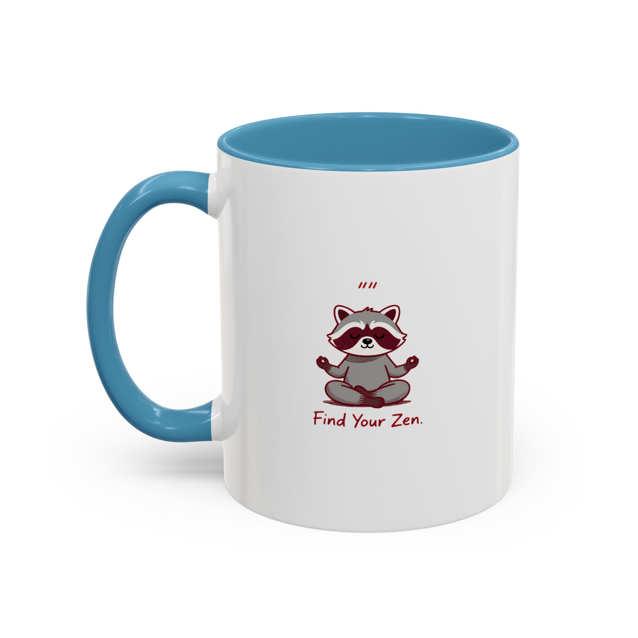 Zen Racoon Coffee Mug - "Find Your Zen" Accent Ceramic Mug