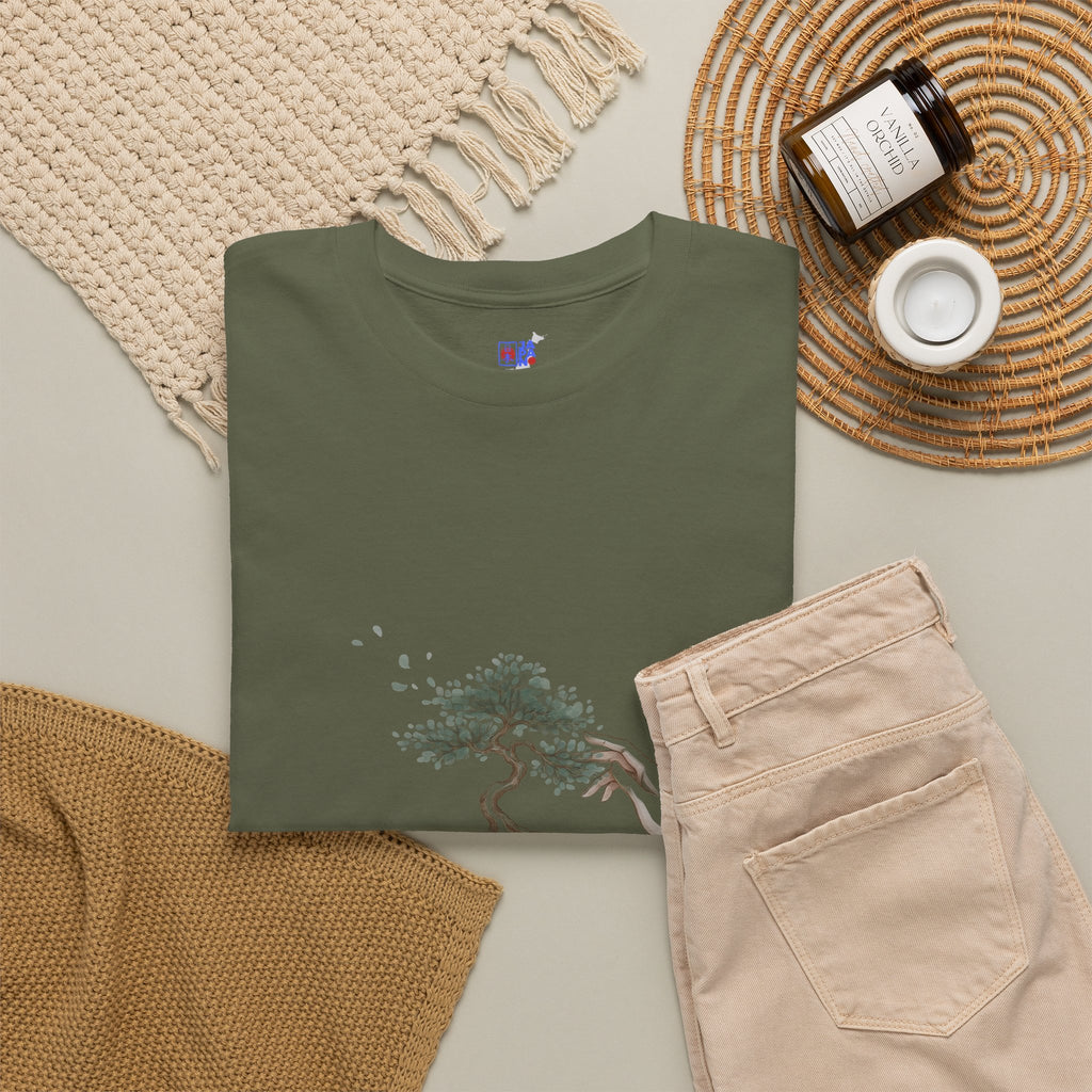 It Takes Patience Bonsai T-Shirt, Minimalist Japanese Ink Wash Tree Tee, Zen Gift for Plant Lovers, Mindfulness & Slow Living