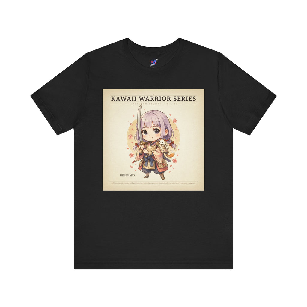 Kawaii Warrior Series T-Shirt, Cute Anime Chibi Warrior Graphic Tee