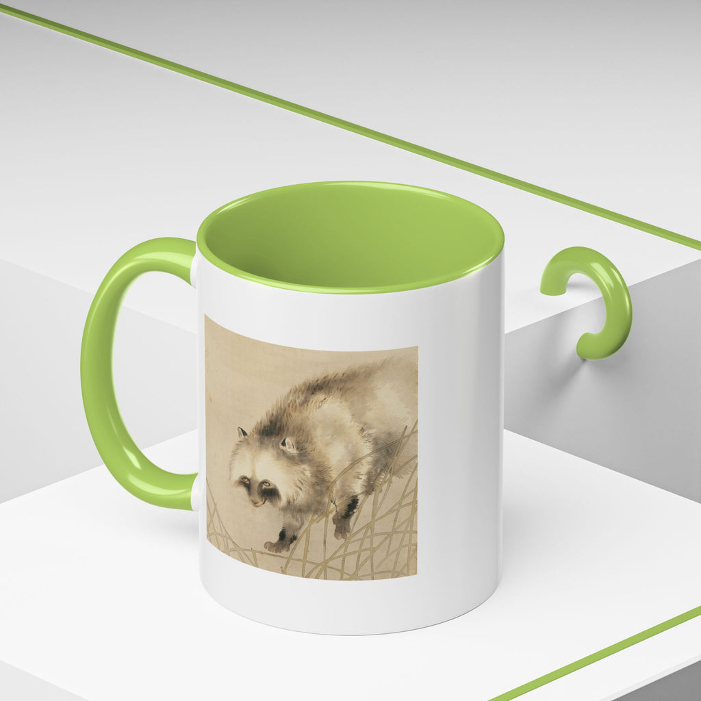 Yoshimura Hōryū "Raccoon Dog Under Moonlight" | Edo-period Japanese Art Mug — Museum Collection